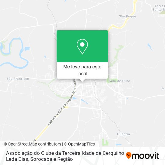 Associação do Clube da Terceira Idade de Cerquilho Leda Dias mapa