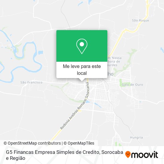 G5 Financas Empresa Simples de Credito mapa