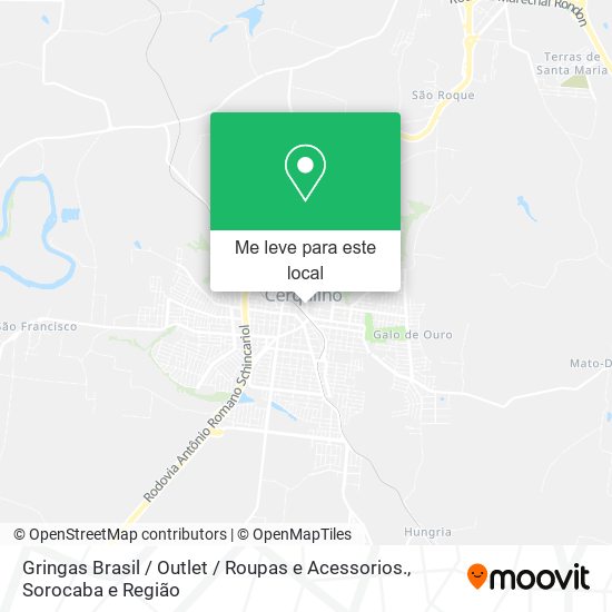 Gringas Brasil / Outlet / Roupas e Acessorios. mapa