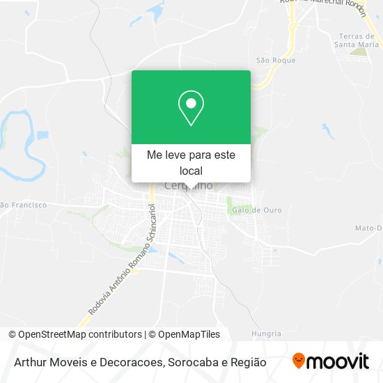 Arthur Moveis e Decoracoes mapa