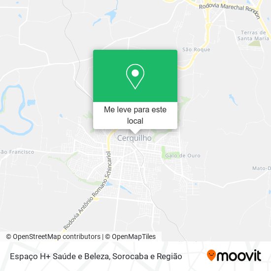 Espaço H+ Saúde e Beleza mapa
