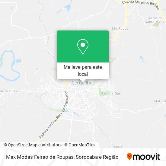 Max Modas Feirao de Roupas mapa