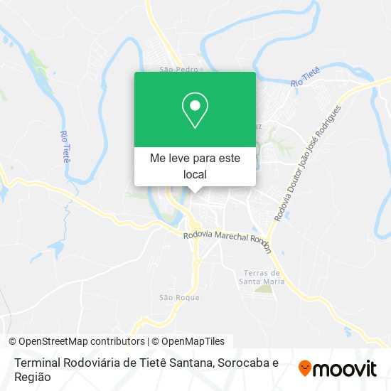 Terminal Rodoviária de Tietê Santana mapa