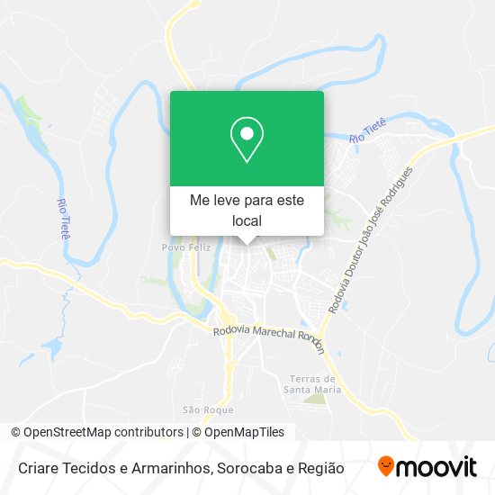 Criare Tecidos e Armarinhos mapa