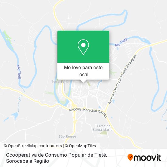 Ccooperativa de Consumo Popular de Tietê mapa