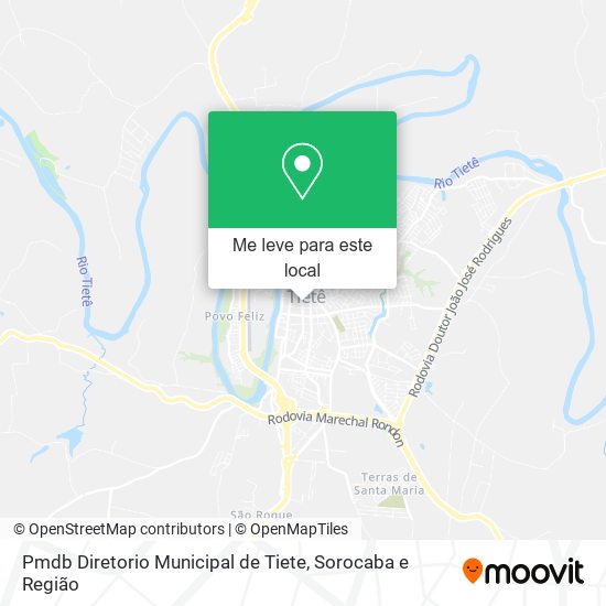 Pmdb Diretorio Municipal de Tiete mapa