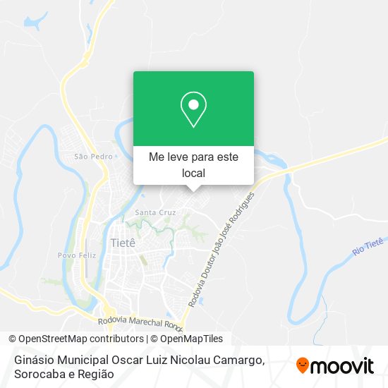 Ginásio Municipal Oscar Luiz Nicolau Camargo mapa