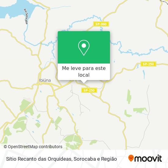 Sítio Recanto das Orquídeas mapa
