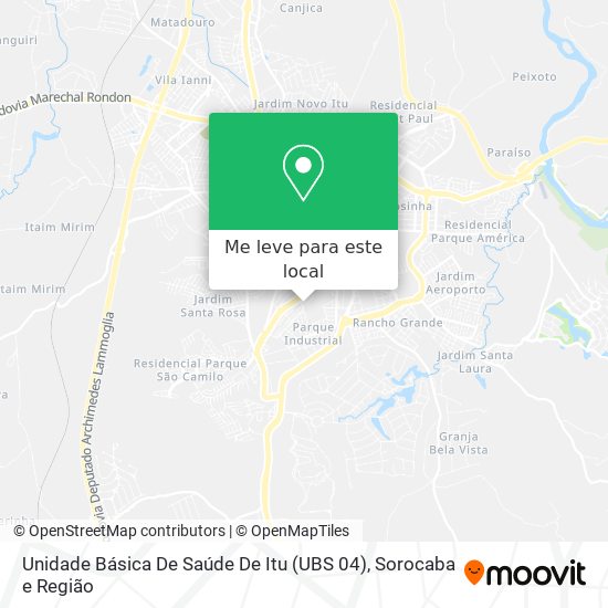 Unidade Básica De Saúde De Itu (UBS 04) mapa