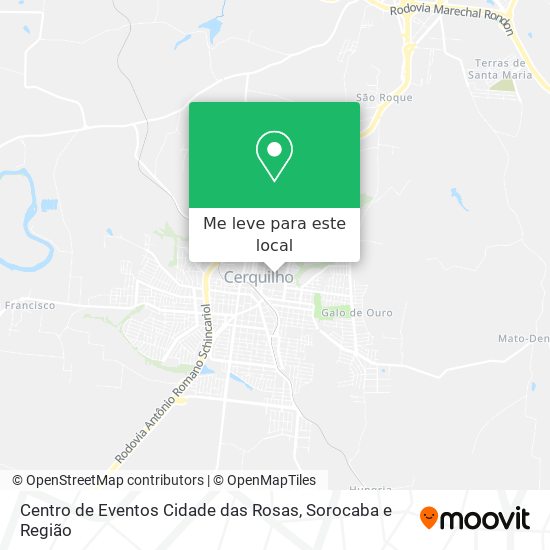 Centro de Eventos Cidade das Rosas mapa