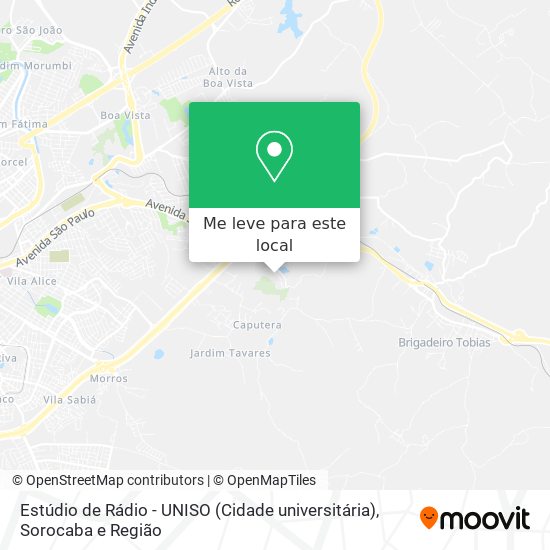 Estúdio de Rádio - UNISO (Cidade universitária) mapa
