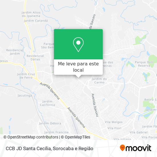 CCB JD Santa Cecília mapa