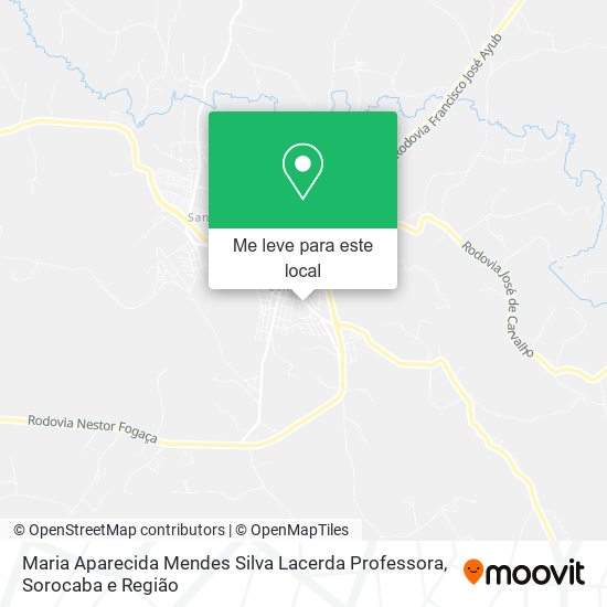 Maria Aparecida Mendes Silva Lacerda Professora mapa