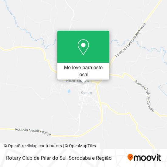 Rotary Club de Pilar do Sul mapa