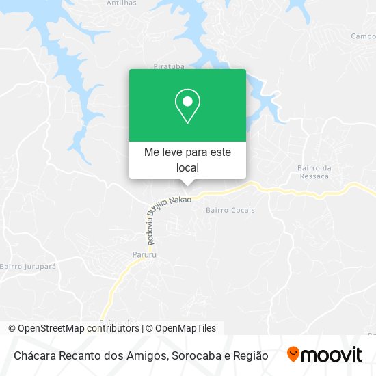 Chácara Recanto dos Amigos mapa