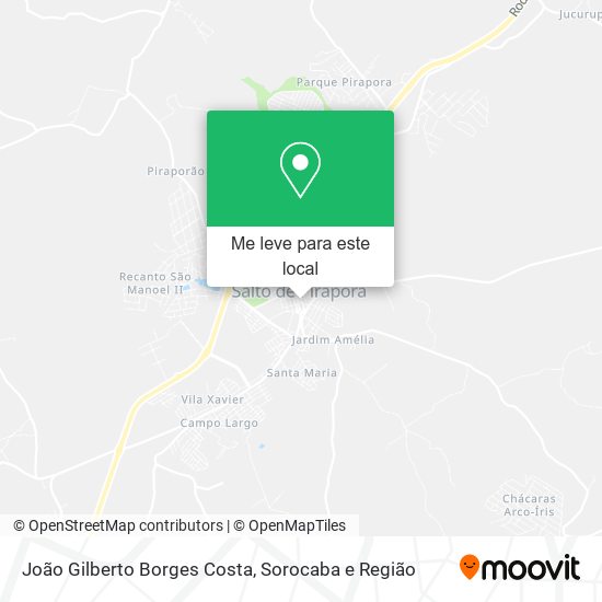 João Gilberto Borges Costa mapa