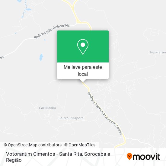 Votorantim Cimentos - Santa Rita mapa