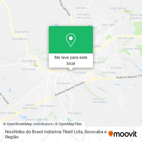 Nisshinbo do Brasil Indústria Têxtil Ltda mapa