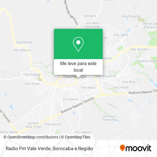 Radio Fm Vale Verde mapa