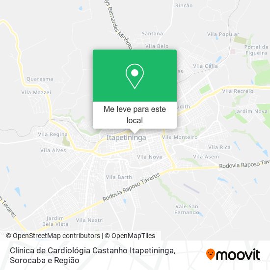 Clínica de Cardiológia Castanho Itapetininga mapa