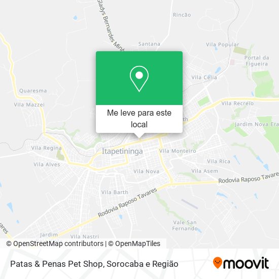 Patas & Penas Pet Shop mapa