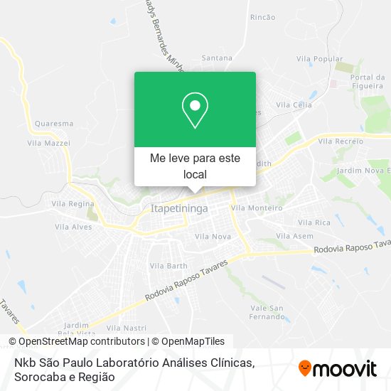 Nkb São Paulo Laboratório Análises Clínicas mapa