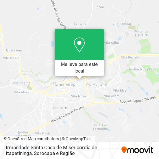 Irmandade Santa Casa de Misericórdia de Itapetininga mapa