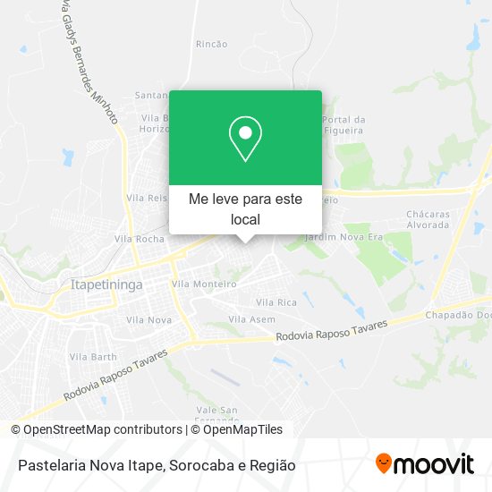 Pastelaria Nova Itape mapa