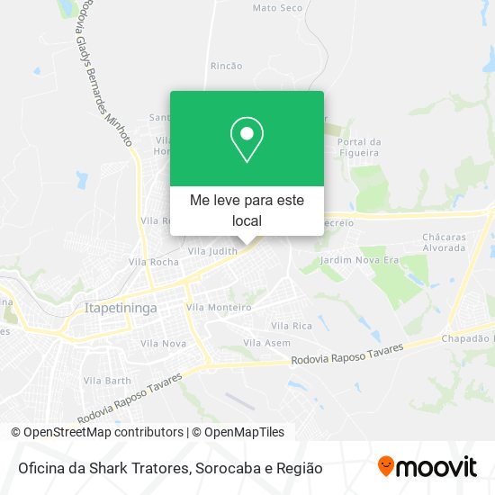 Oficina da Shark Tratores mapa