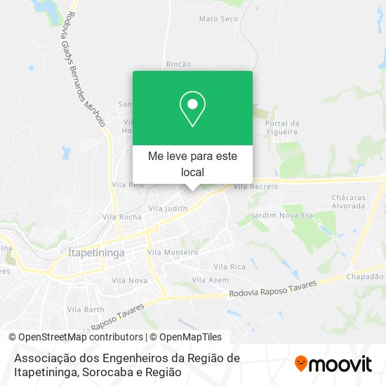 Associação dos Engenheiros da Região de Itapetininga mapa