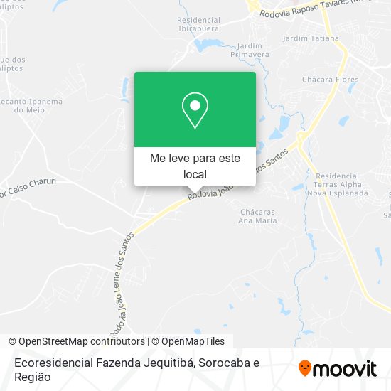 Ecoresidencial Fazenda Jequitibá mapa