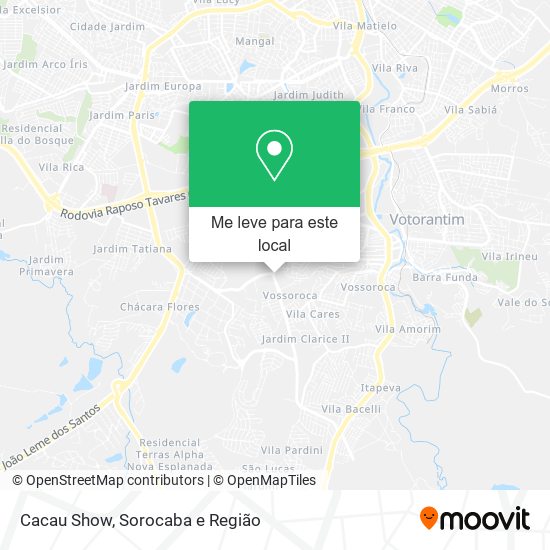 Cacau Show mapa