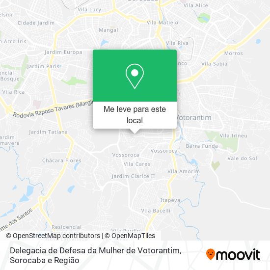 Delegacia de Defesa da Mulher de Votorantim mapa