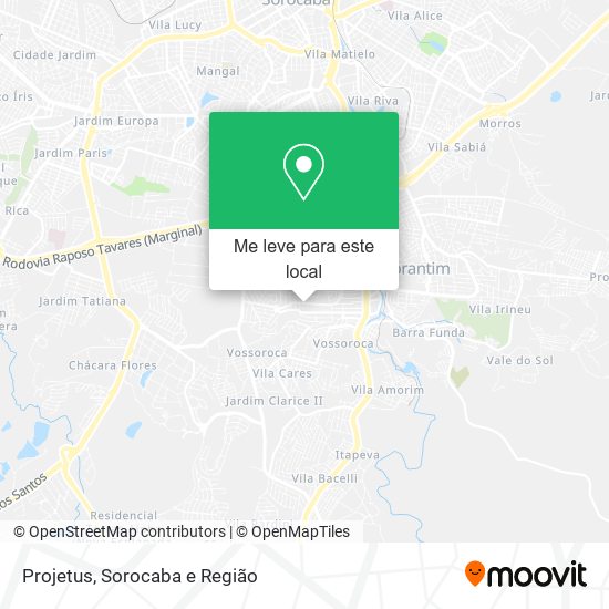 Projetus mapa