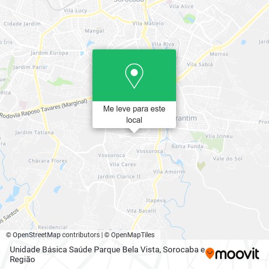 Unidade Básica Saúde Parque Bela Vista mapa