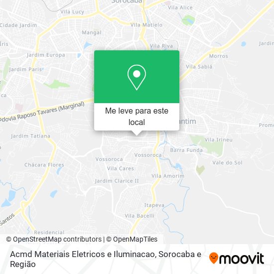 Acmd Materiais Eletricos e Iluminacao mapa