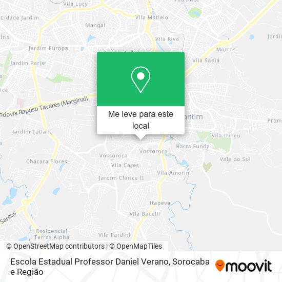 Escola Estadual Professor Daniel Verano mapa