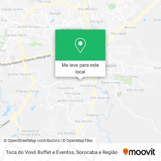 Toca do Vovô Buffet e Eventos mapa