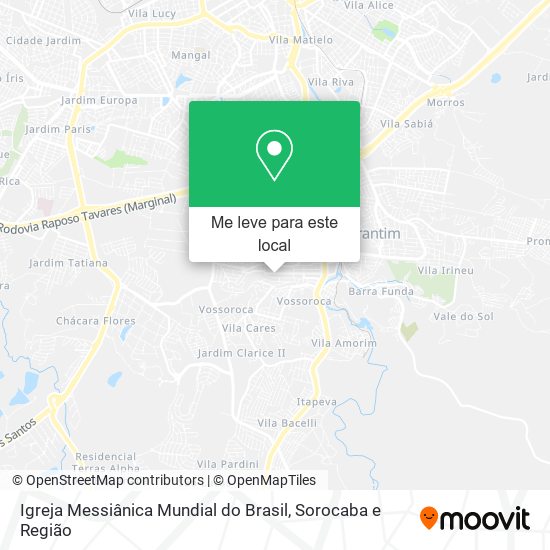 Igreja Messiânica Mundial do Brasil mapa