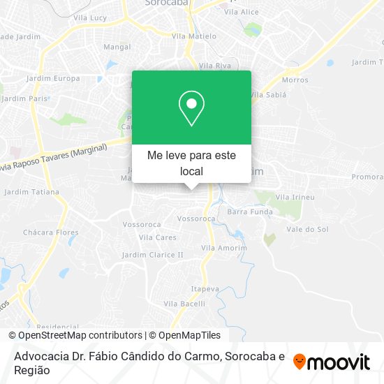 Advocacia Dr. Fábio Cândido do Carmo mapa