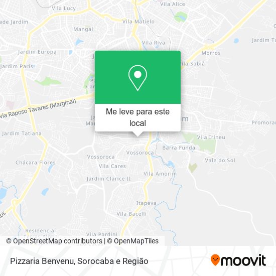 Pizzaria Benvenu mapa