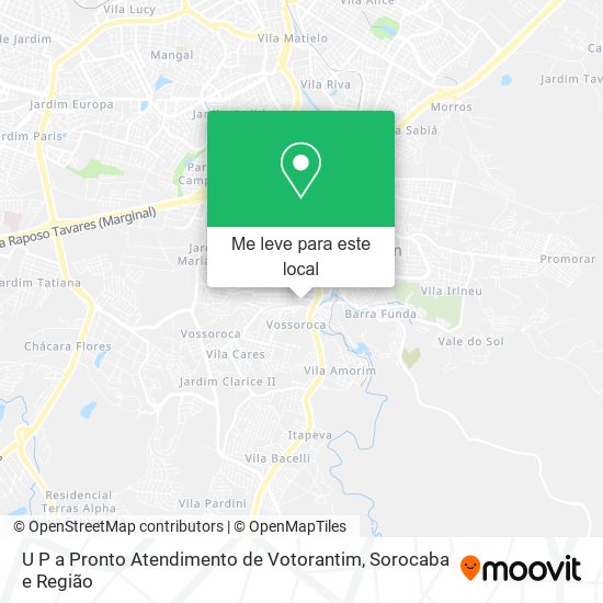 U P a Pronto Atendimento de Votorantim mapa