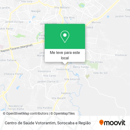 Centro de Saúde Votorantim mapa