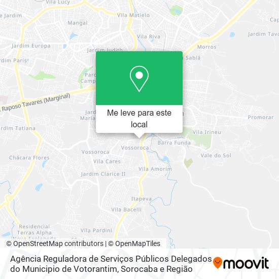 Agência Reguladora de Serviços Públicos Delegados do Municipio de Votorantim mapa
