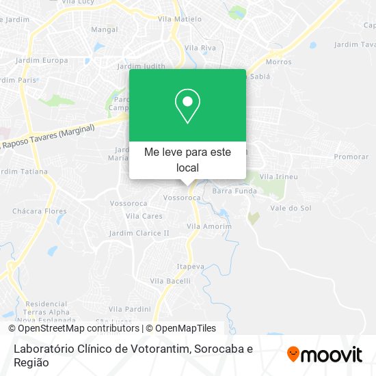 Laboratório Clínico de Votorantim mapa