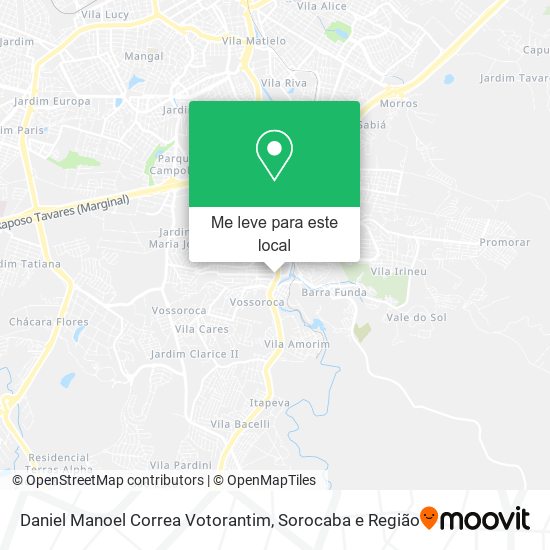 Daniel Manoel Correa Votorantim mapa