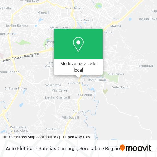 Auto Elétrica e Baterias Camargo mapa