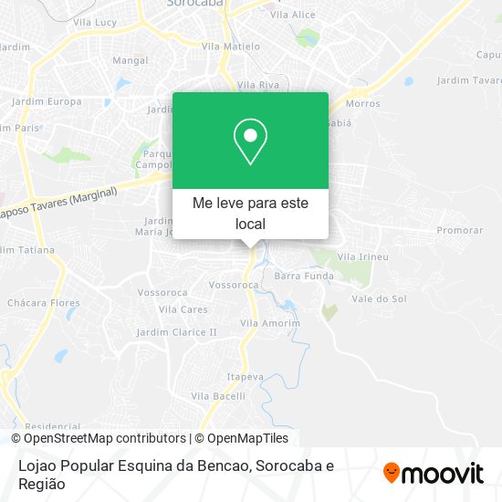 Lojao Popular Esquina da Bencao mapa