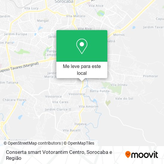 Conserta smart Votorantim Centro mapa