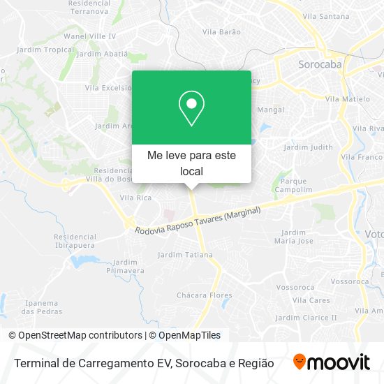 Terminal de Carregamento EV mapa